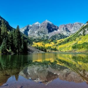 Autumnal view of Rocky Mountain