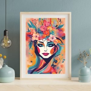 Colorful Floral Woman