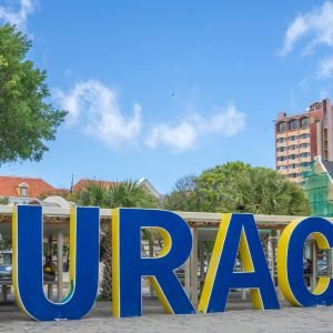 Curacao Island Blue Sign