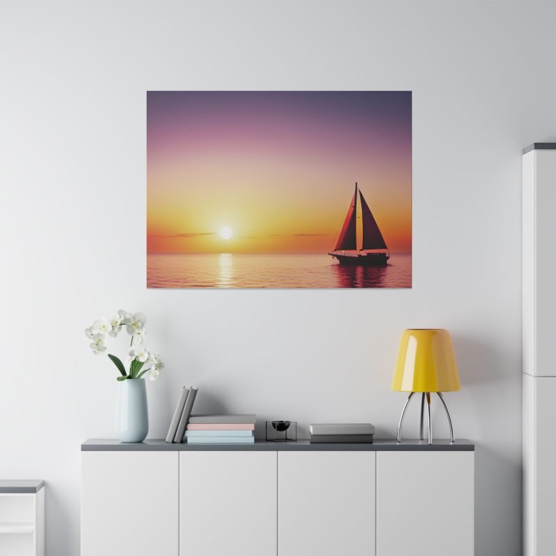 Sailing At Sunset Canvas print