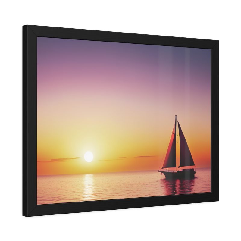 Sailing At Sunset framed poster