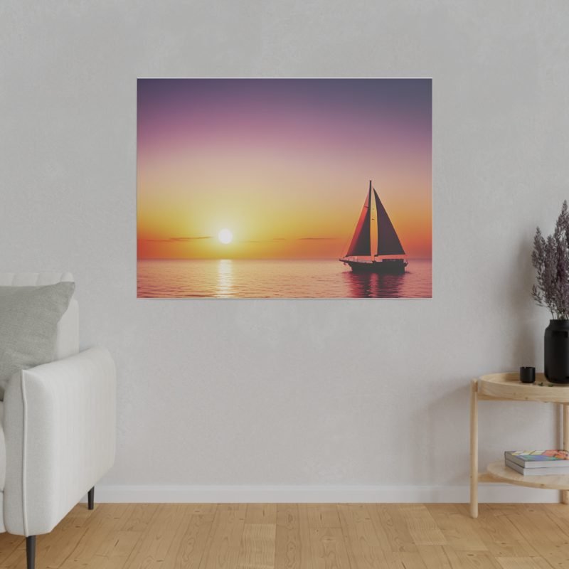Sailing At Sunset wall poster