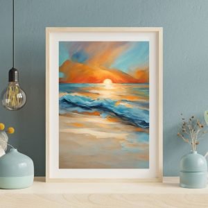abstract ocean sunset