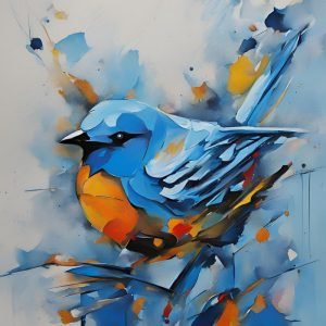 Abstract Blue Bird