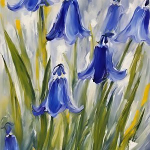 Abstract Bluebells Painting