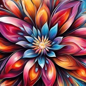 Abstract Colorful Flower Diamond Painting