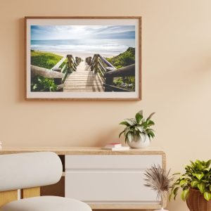Beach Path with Wooden Stairs Wall Art