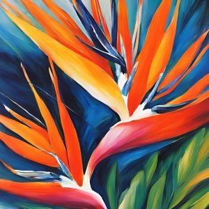 Bird of Paradise Colorful Abstract