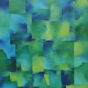 Blue and Green Abstract Painting