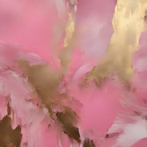 Blush and Gold Abstract Painting