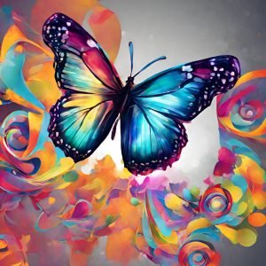 Butterfly Blue Purple Modern