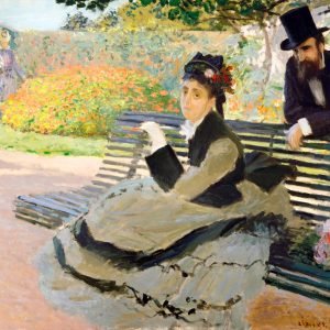 Camille Monet on a Garden Bench
