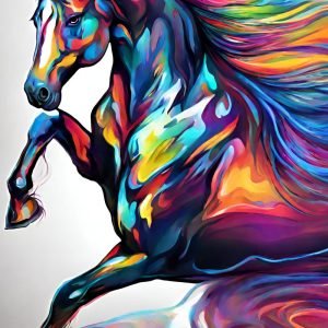 Colorful Abstract Horse Digital Painting