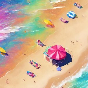 Colorful Beach Digital Painting