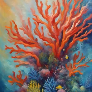 Coral Reef Abstract Painting