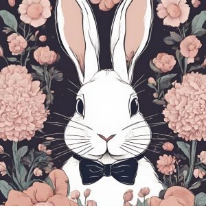 Cute Bunny with Bow Tie