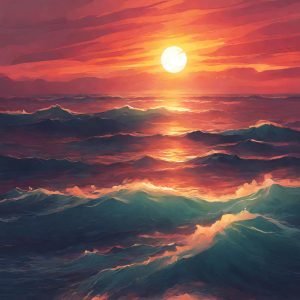 Digital Painting Sunset Art
