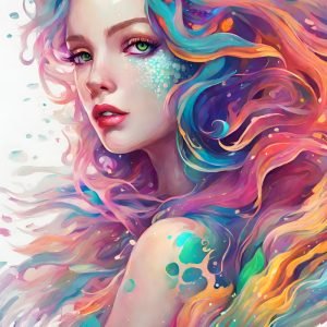 Fantasy Mermaid Face Art