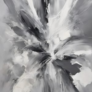 Grey and White Abstract Painting