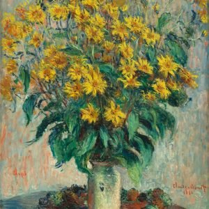 Jerusalem Artichoke Flowers Print  Claude Monet