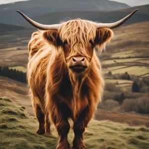 Landscape with highland Cow