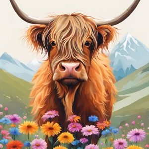 Long Haired Long Horned Cow