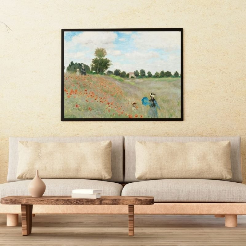 Monet Poppy Field Canvas Print