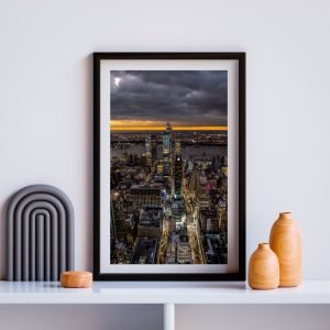 New York City Skyline at Sunset Poster Wall Art
