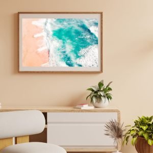 Ocean Sand Shore Drone View California Wall Art