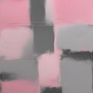 Pink and Grey Abstract Painting