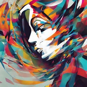 Sad Woman Face Digital