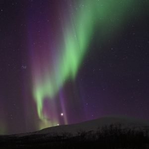 Starry Sky Misty Northern Lights