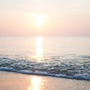 Sunrise and Seafoam Paralia Beach