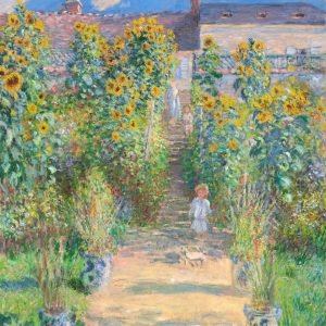 The Artist's Garden at Vétheuil By claude monet