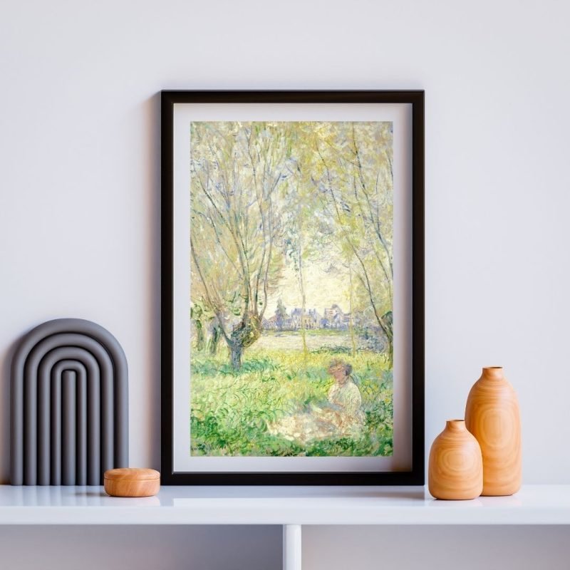 Woman Seated under the Willows Canvas