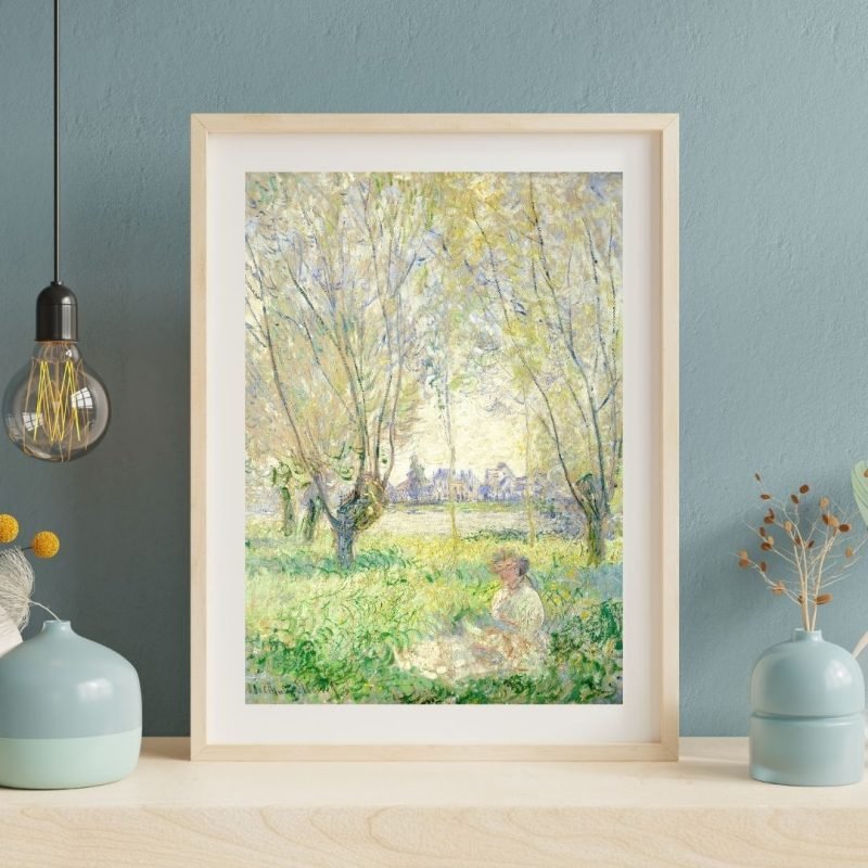 Woman Seated under the Willows Wall Art