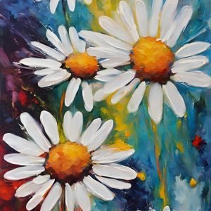 Abstract Daisy Art Painting