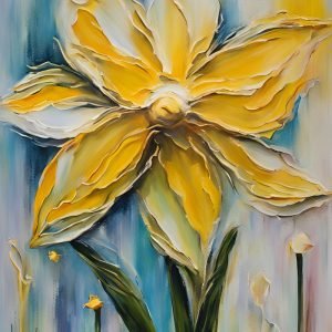 Abstract Yellow Daffodil Flower