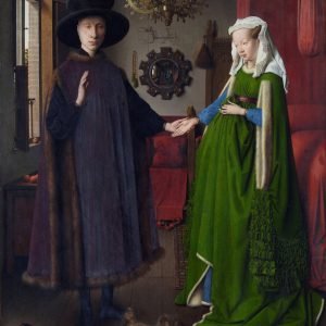 Arnolfini Wedding Portrait Painting Jan Van Eyck