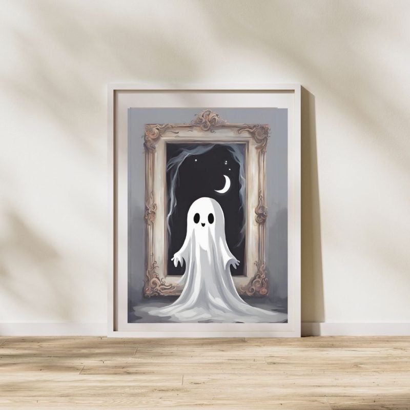 Cute Ghost Painting Poster