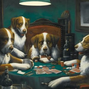 Dogs Playing Poker Painting Cassius Coolidge