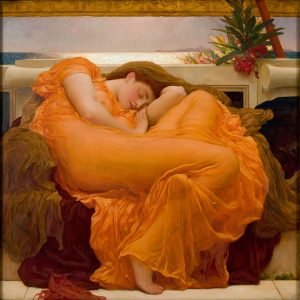 Flaming June Framed Print by Frederic Lord Leighton