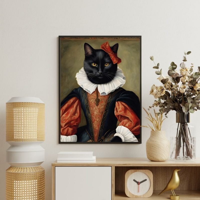Funny Black Cat Renaissance - Image 2