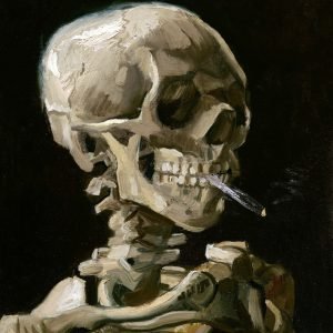 Head of a Skeleton with a Burning Cigarette Vincent van Gogh