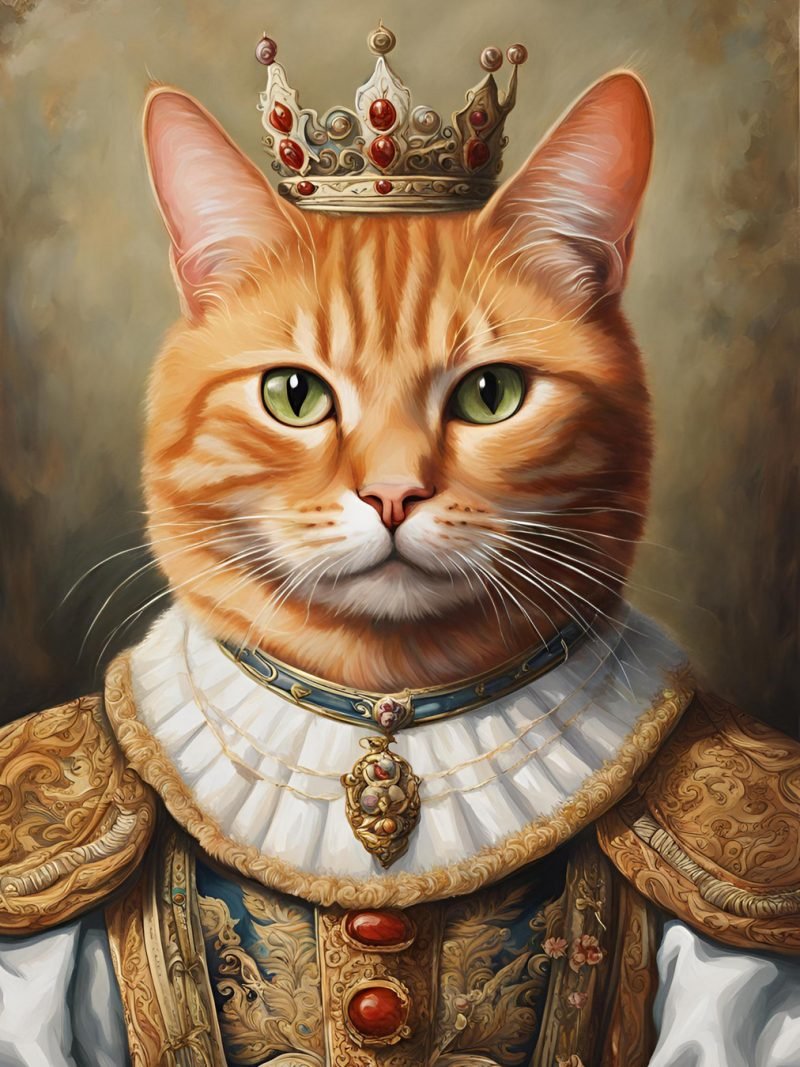 King Ginger Cat Portrait