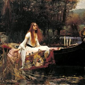 Lady of Shalott Framed Poster Canvas Print john william waterhouse