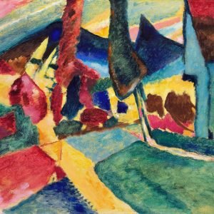 Landscape with Two Poplars