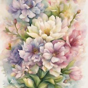 Purple Pink Pastel Colored Flowers