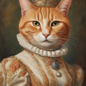 Queen Ginger Cat Portrait