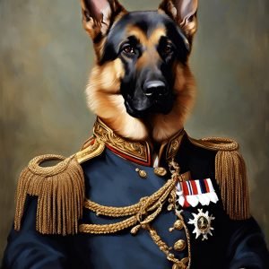 Royal German Shepherd Dog Portrait